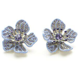 Oscar De La Renta Broken Flower Earrings